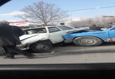  تصادف عجیب در کمربندی ارومیه+ تصاویر