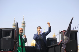 دسته عزاداری خادمین حرم حضرت معصومه (س) در روز شهادت امام رضا (ع)