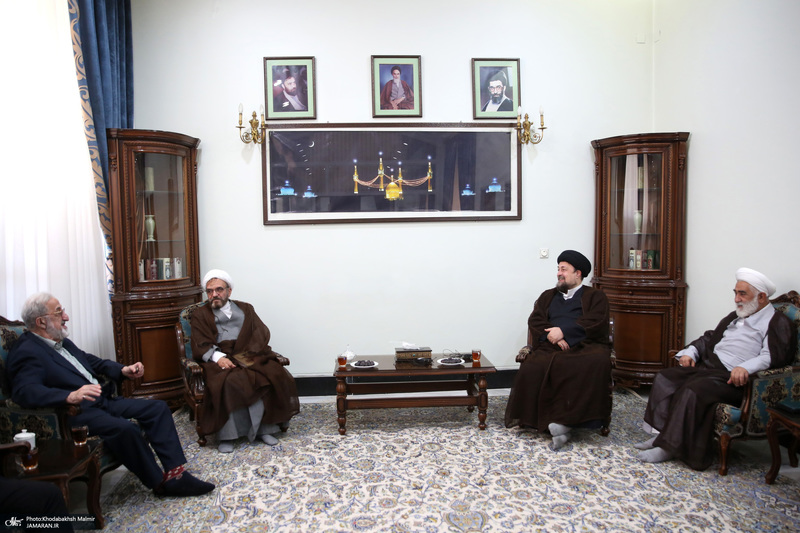 دیدار مدیر و معاونین روزنامه اطلاعات با سید حسن خمینی