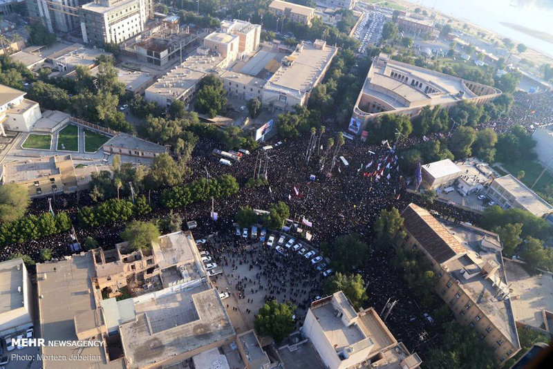 تشییع باشکوه پیکر مطهر شهید حاج قاسم سلیمانی در اهواز