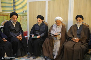 مراسم چهلمین روز درگذشت مرحوم آیت الله سید هادی سیستانی در قم‎