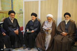 مراسم چهلمین روز درگذشت مرحوم آیت الله سید هادی سیستانی در قم‎