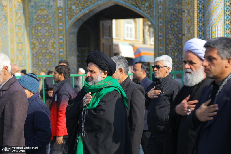 مراسم عزاداری خادمان حرم حضرت معصومه (س) در روز شهادت امام موسی کاظم (ع)‎