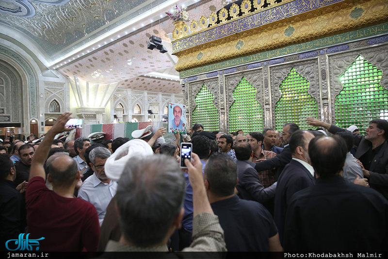 مراسم تشییع پیکر مطهر شهید حمله تروریستی اخیر مازیار سبزعلی در حرم مطهر امام خمینی(س)