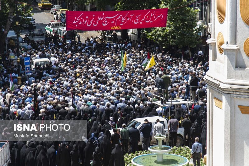 تشییع پیکر مطهر خانواده شهید حمله تروریستی رژیم صهیونیستی در ساری