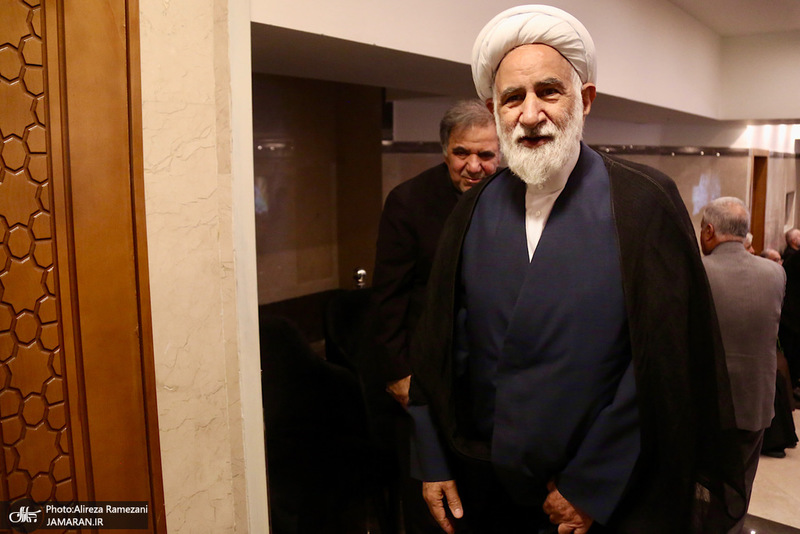 مراسم ختم مادر همسر حجت السلام ‌و المسلمین علی اکبر ناطق نوری و عباس آخوندی