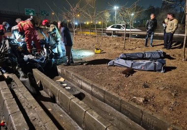 تصادف در بزرگراه رستگاری مقدم با 2 فوتی + عکس ها