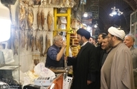 دیدار امام جمعه اردبیل با بازاریان در روزهای جنگ تحمیلی اسرائیل علیه ایران (1)