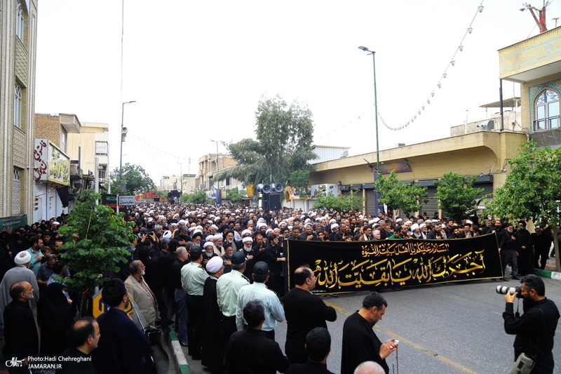 دسته عزای شهادت امام صادق(ع) با حضور آیت الله العظمی وحید خراسانی