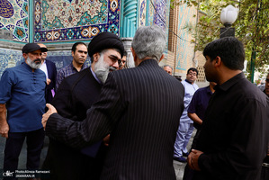 مراسم تشييع مادر غلامعلی حداد عادل