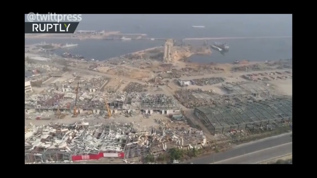  تصاویر هوایی از بیروت  یک ماه از پس انفجار