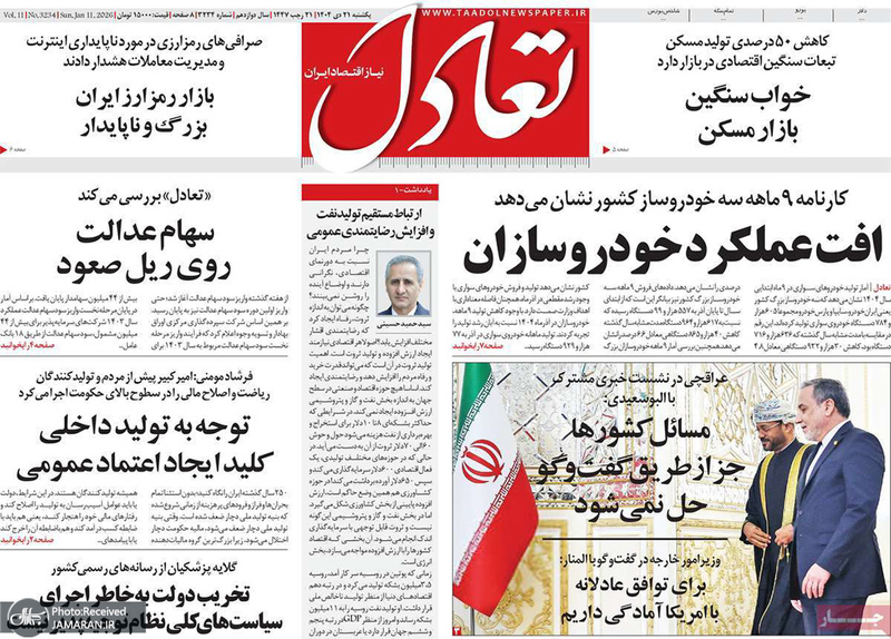 گزیده روزنامه های 21 دی 1404