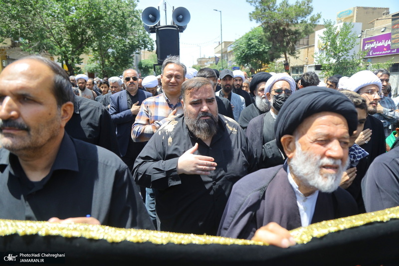 دسته عزاداری روز شهادت امام صادق (ع) با حضور آیت الله العظمی وحید خراسانی