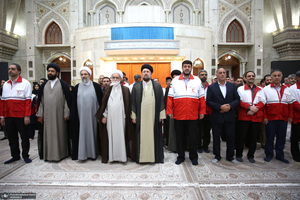 تجدید میثاق رییس و امدادگران جمعیت هلال احمر با ارمان های امام راحل