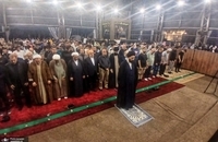 سخنرانی سید علی خمینی در محل شهادت سید حسن نصرالله