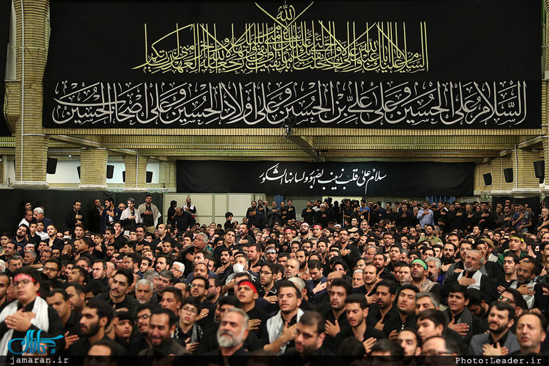 اولین شب مراسم عزاداری حضرت اباعبدالله الحسین(ع) با حضور رهبر معظم انقلاب