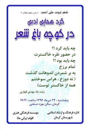 شبی در کوچه باغ شعر