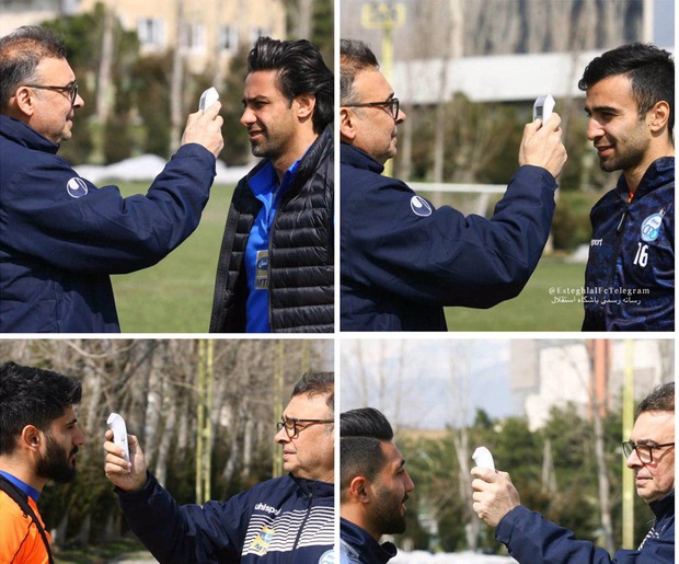 تست تب‌سنجی از بازیکنان استقلال برای پیشگیری از کرونا+ عکس
