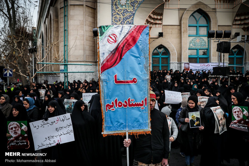 تجمع بزرگداشت شهید سپهبد سلیمانی در میدان فلسطین تهران