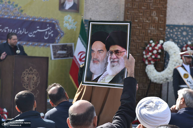 گلباران محل جلوس امام خمینی (س) در بهشت زهرا (س)