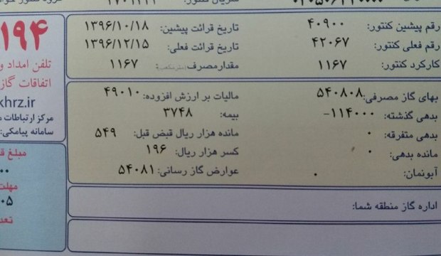 آبونمان مشترکان گاز در خراسان رضوی برگردانده شد