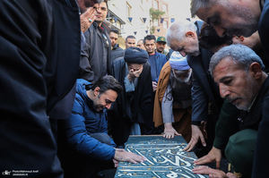 مراسم تشییع مادر شهیدان جواد سپهری