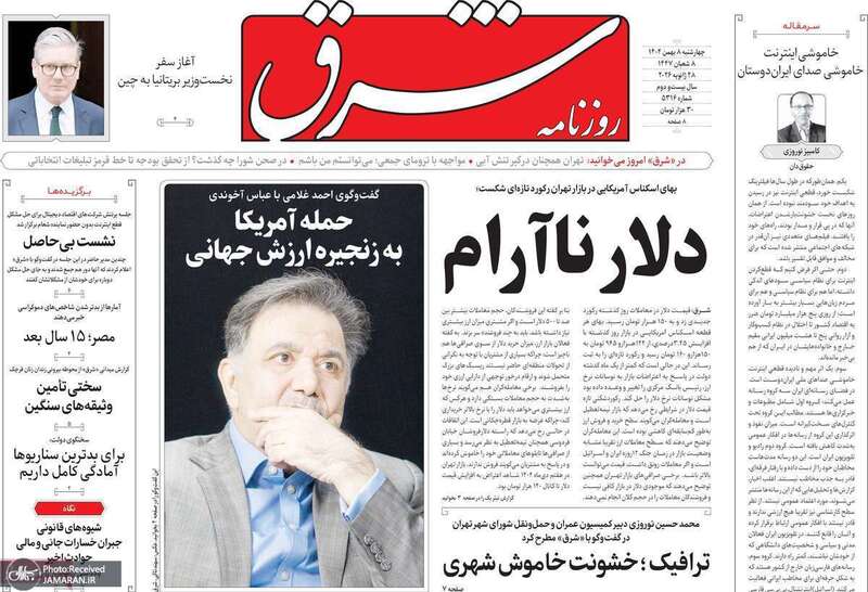 گزیده روزنامه های 8 بهمن 1404