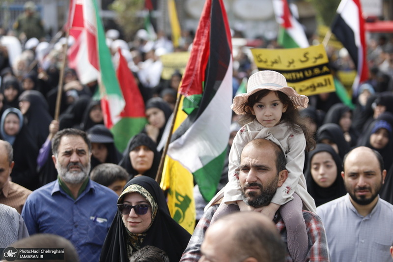 راهپیمایی مردم قم در حمایت از مردم فلسطین