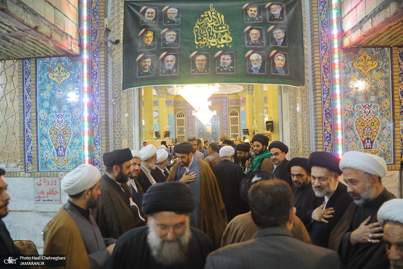 مراسم چهلمین روز درگذشت مرحوم آیت الله سید هادی سیستانی در قم‎