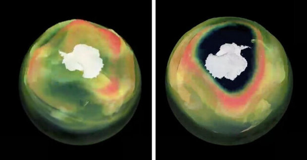 سوراخ لایه ازون در بزرگترین و عمییق ترین حد خود