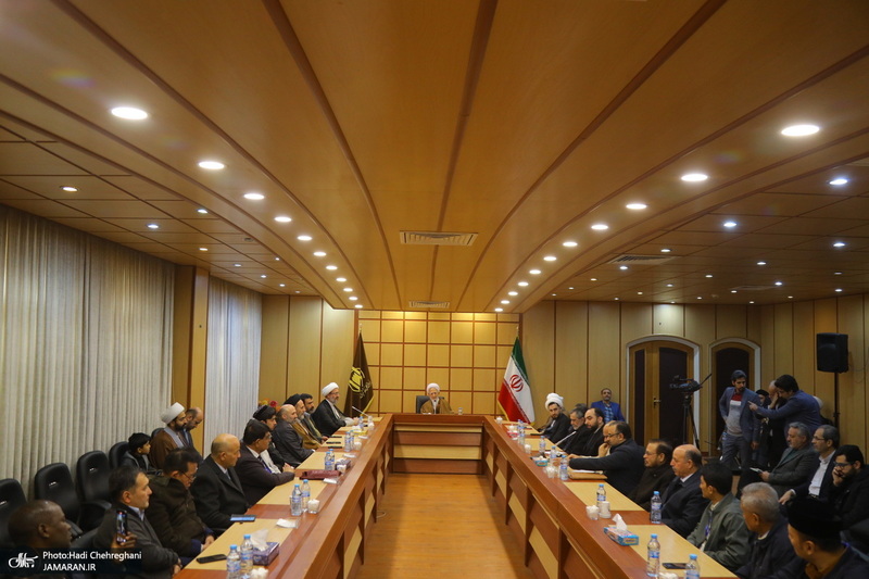 دیدار اساتید و روسای دانشگاه های کشورهای اسلامی با آیت الله العظمی جوادی آملی‎