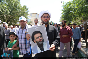 مراسم تشییع پیکر مطهر شهید حمله تروریستی اخیر حجت الاسلام تقوی در قم