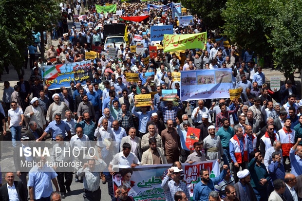 فریاد مرگ بر اسرائیل در منطقه آزاد ماکو طنین انداز شد