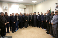دیدارمدیران و جمعی از اعضای تحریه موسسه مطبوعاتی ایران و خبرگزاری ایرنا با سید حسن خمینی