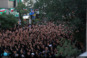 دسته عزای شهادت امیرالمؤمنین علی(ع) با حضور آیت الله العظمی وحید خراسانی