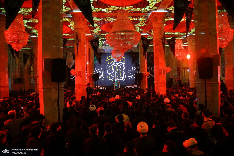 مراسم عزاداری سالروز شهادت امام جعفر صادق (ع) در مسجد اعظم قم