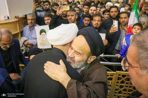 مراسم استقبال و وداع با پیکر مطهر شهید علی لاریجانی در قم