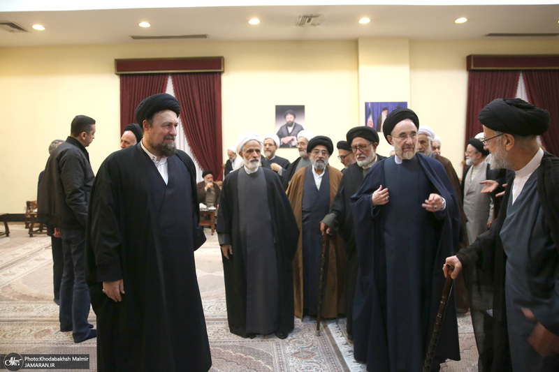 تجدید میثاق مجمع روحانیون مبارز و مجمع مدرسین و محققین حوزه علمیه قم با امام خمینی (س)