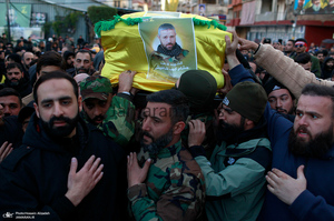 مراسم تشییع شهدای حزب الله در بیروت