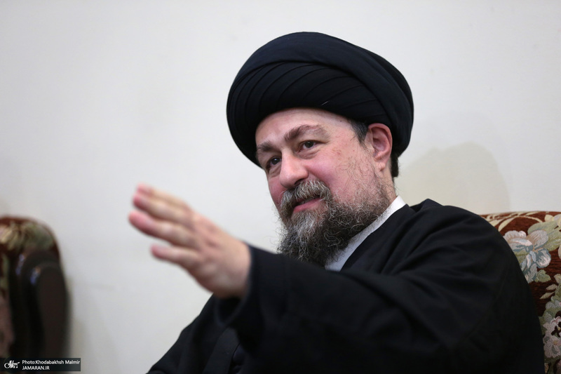 دیدار فرمانده نیری هوایی ارتش( امیر بهمن بهمرد )و جمعی از فرماندهان با سید حسن خمینی