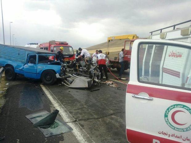 کشته و زخمی شدن 7نفر در حادثه دلخراش تصادف در محور سلماس-خوی