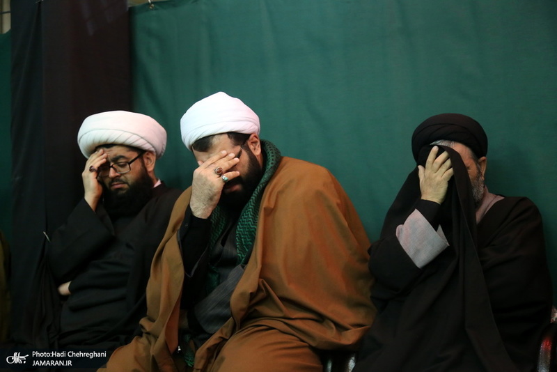 عزاداری در بیوت مراجع عظام تقلید و علما در سالروز شهادت حضرت فاطمه(س)