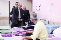 عیادت پزشکیان از جانبازان دوران هشت سال دفاع مقدس در بیمارستان میلاد شهریار (4)