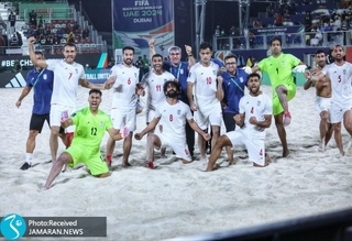 جشن بازیکنان فوتبال ساحلی ایران پس از سومی جهان+ عکس و ویدئو