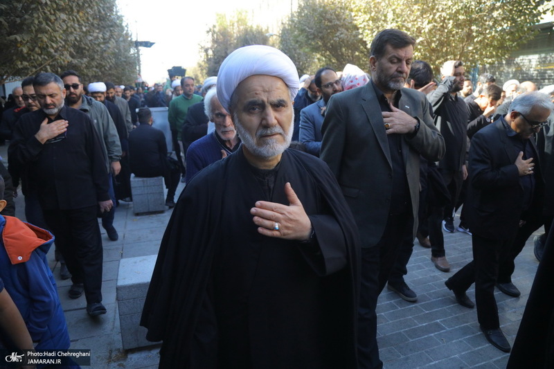 دسته عزاداری روز شهادت حضرت زهرا (س) با حضور آیت الله العظمی وحید خراسانی