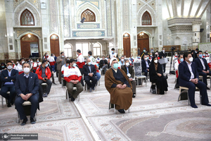 دیدار رئیس و اعضای جمعیت هلال‌احمر  با سید حسن خمینی