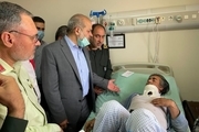 عیادت وزیر کشور از مصدومان حادثه قطار مسافری مشهد-یزد + تصاویر
