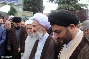 مراسم خاکسپاری حجت الاسلام والمسلمین علی اصغر رحمانی خلیلی در بهشهر