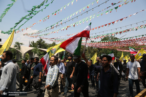 مراسم راهپیمایی اعتراضی به وقایع اخیر شهادت فرمانده هان و دانشمندان هسته ای