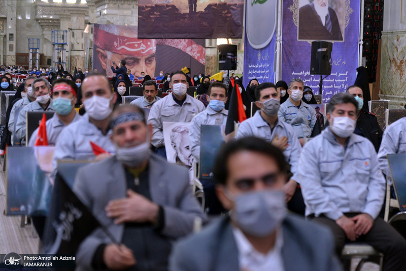 اجتماع کارگران به مناسبت دومین سالگرد شهادت حاج قاسم سلیمانی در حرم امام خمینی(س)